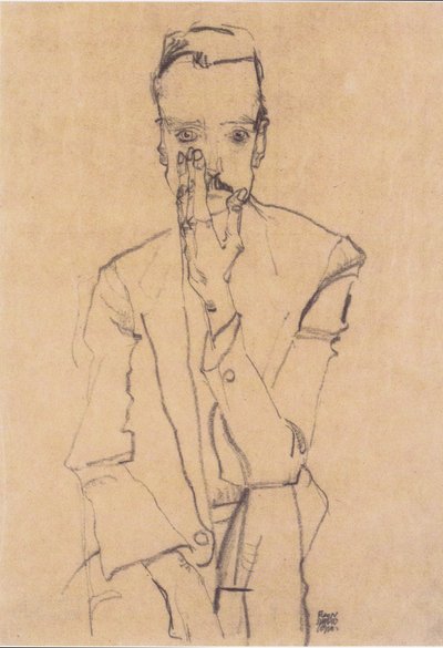 Portrait of Eduard Kosmack by Egon Schiele
